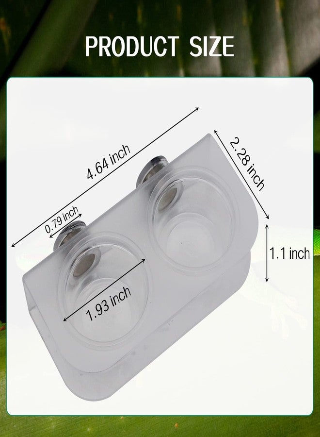 Abustle pig Magnetic Reptile Feeding Cups, Acrylic Gecko Feeding Ledge with 10 pcs Food Cups,Reptile Food and Water Dish Bowl for Geckos,Chameleon,Corn Snake,Iguana (F-2) - Image 4